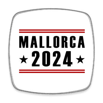 Mallorca 2024 - Viereckiger Kühlschrankmagnet - Weiß - Vorne
