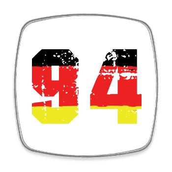 94 Numéro Allemagne Jersey - Magnet carré - blanc - Devant