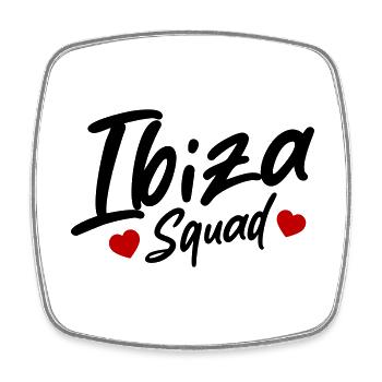 Ibiza Squad Heart - Square fridge magnet - white - Front