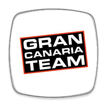 Gran Canaria Team - Viereckiger Kühlschrankmagnet - Weiß - Vorne