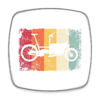Lastenfahrrad Lastenrad Cargo Bike Cargobike - Magnet carré - blanc - Devant