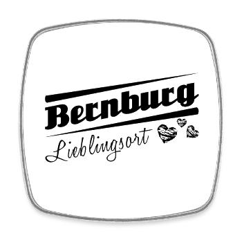 Bernburg - Lieblingsort mit Stadtnamen - Viereckiger Kühlschrankmagnet - Weiß - Vorne