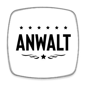 Anwalt Beruf - Viereckiger Kühlschrankmagnet - Weiß - Vorne