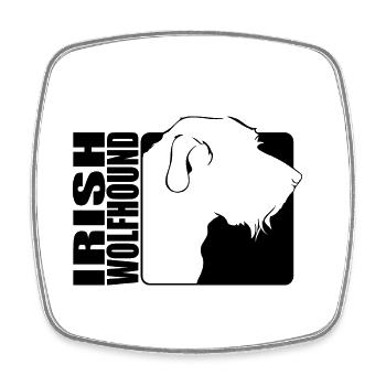 Irish Wolfhound Profile Dog Dogs Wilsigns - Square fridge magnet - white - Front