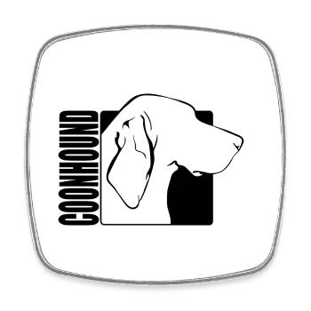Coonhound Profile Dogs Dog Wilsigns - Square fridge magnet - white - Front
