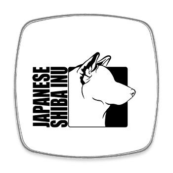 Japanese Shiba Inu Profile Dogs Dog Wilsigns - Square fridge magnet - white - Front