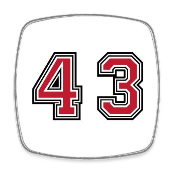43 symbole numérique - Magnet carré - blanc - Devant
