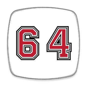 64 Symbole numérique - Magnet carré - blanc - Devant