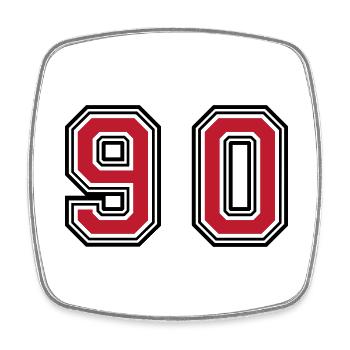 90 Number Symbol - Square fridge magnet - white - Front