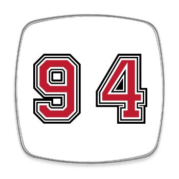 94 Number Symbol - Square fridge magnet - white - Front
