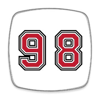98 Symbole numérique - Magnet carré - blanc - Devant