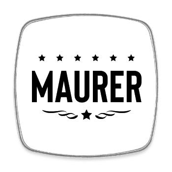 Maurer Beruf - Viereckiger Kühlschrankmagnet - Weiß - Vorne