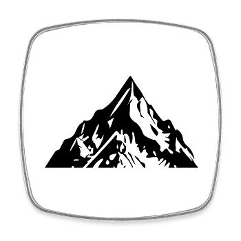 Berg Symbol Landschaft - Viereckiger Kühlschrankmagnet - Weiß - Vorne