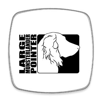 Large Munsterlander Pointer Profile Dogs Wilsigns - Square fridge magnet - white - Front