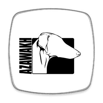 Azawakh Profil Chiens Wilsigns Greyhounds - Magnet carré - blanc - Devant