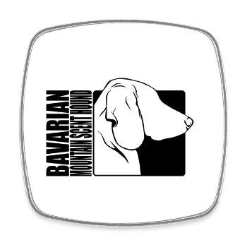 Bavarian Mountain Scent Hound Profile Dogs Dog - Square fridge magnet - white - Front