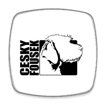 Cesky Fousek Profil Chiens Chien Wilsigns - Magnet carré - blanc - Devant