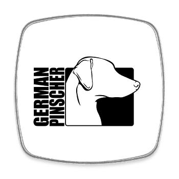 German Pinscher Profile Dogs Dog Wilsigns - Square fridge magnet - white - Front