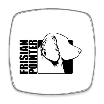 Frison Pointer Profile Chiens Chien Wilsigns - Magnet carré - blanc - Devant