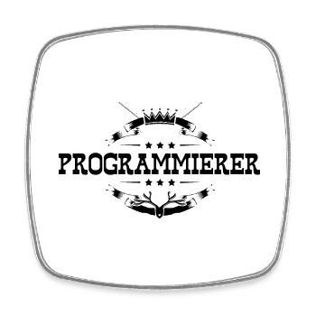 Programmierer Beruf - Viereckiger Kühlschrankmagnet - Weiß - Vorne