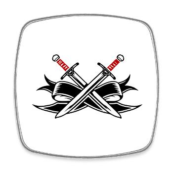 Schwert Symbol - Viereckiger Kühlschrankmagnet - Weiß - Vorne