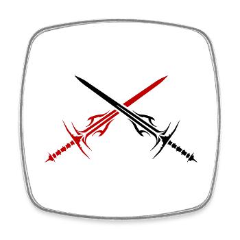 Sword Element - Square fridge magnet - white - Front