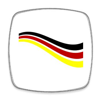 L’équipe Germany Line Germany - Magnet carré - blanc - Devant