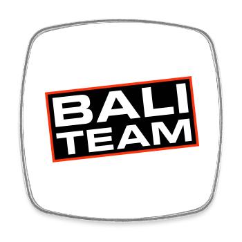 Bali Team - Square fridge magnet - white - Front