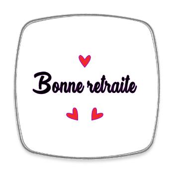 RETIREMENT. RETIREMENT. RETIRED. RETIREMENT - Square fridge magnet - white - Front