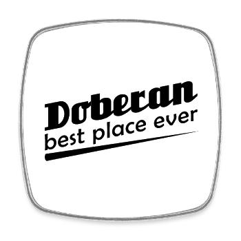 Doberan - Stadt best place ever - Viereckiger Kühlschrankmagnet - Weiß - Vorne