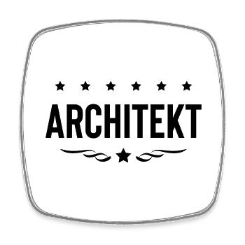 Architekt Beruf - Viereckiger Kühlschrankmagnet - Weiß - Vorne