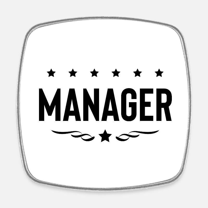 Manager Beruf - Viereckiger Kühlschrankmagnet - Weiß