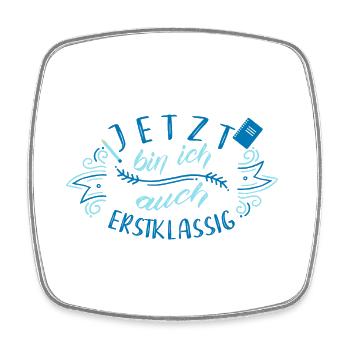 Kinder Einschulung - Jungs Schultüte - Vorfreude - Viereckiger Kühlschrankmagnet - Weiß - Vorne