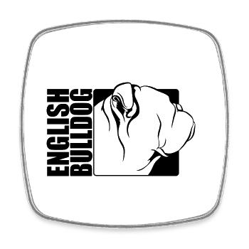 Profil Bulldog Français Chiens Chien Wilsigns - Magnet carré - blanc - Devant