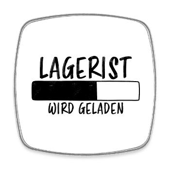 Lagerist Spruch Logistik Lustige Lagerist Geschenk - Viereckiger Kühlschrankmagnet - Weiß - Vorne