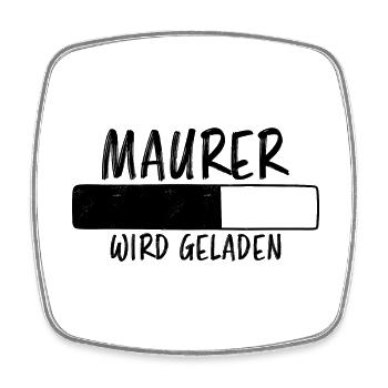 Maurer Spruch Baustelle Lustiges Maurer Geschenk - Viereckiger Kühlschrankmagnet - Weiß - Vorne