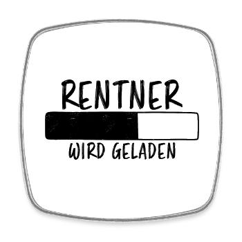 Rentner Spruch Rente Ruhestand Rentner Geschenk - Viereckiger Kühlschrankmagnet - Weiß - Vorne