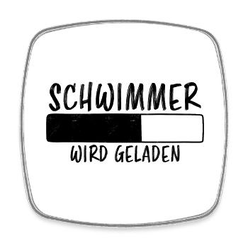 Schwimmer Spruch Sport Lustiges Schwimmer Geschenk - Viereckiger Kühlschrankmagnet - Weiß - Vorne