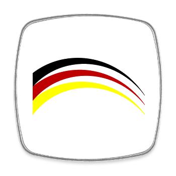 Germany colors symbol - Square fridge magnet - white - Front
