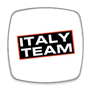 Italy Team - Square fridge magnet - white - Front