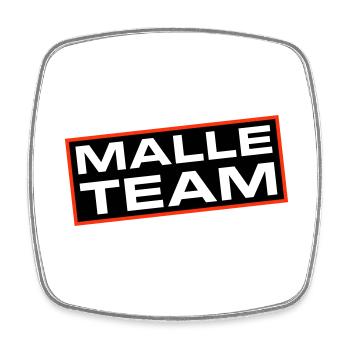 L’équipe Malle - Magnet carré - blanc - Devant