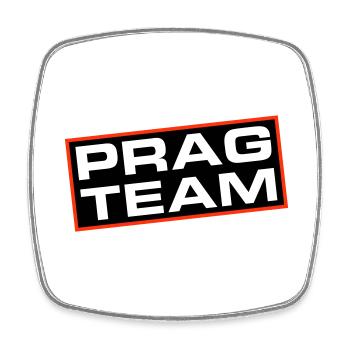 Prag Team - Viereckiger Kühlschrankmagnet - Weiß - Vorne