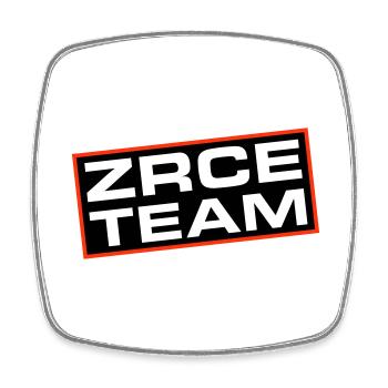 Zrce Team - Viereckiger Kühlschrankmagnet - Weiß - Vorne