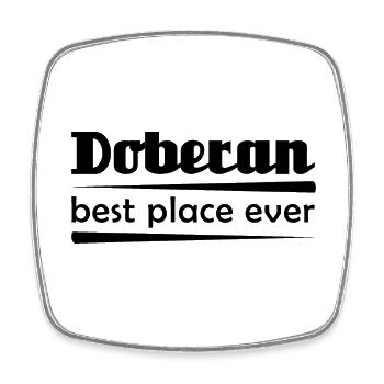 Doberan - Stadt best place ever - Viereckiger Kühlschrankmagnet - Weiß - Vorne