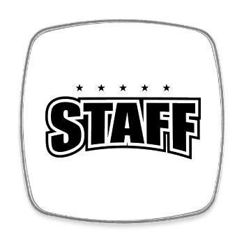 Staff Members - Square fridge magnet - white - Front