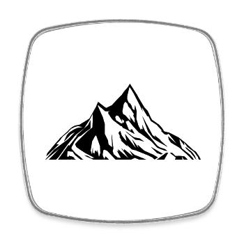 Berge Symbol Mountains - Square fridge magnet - white - Front