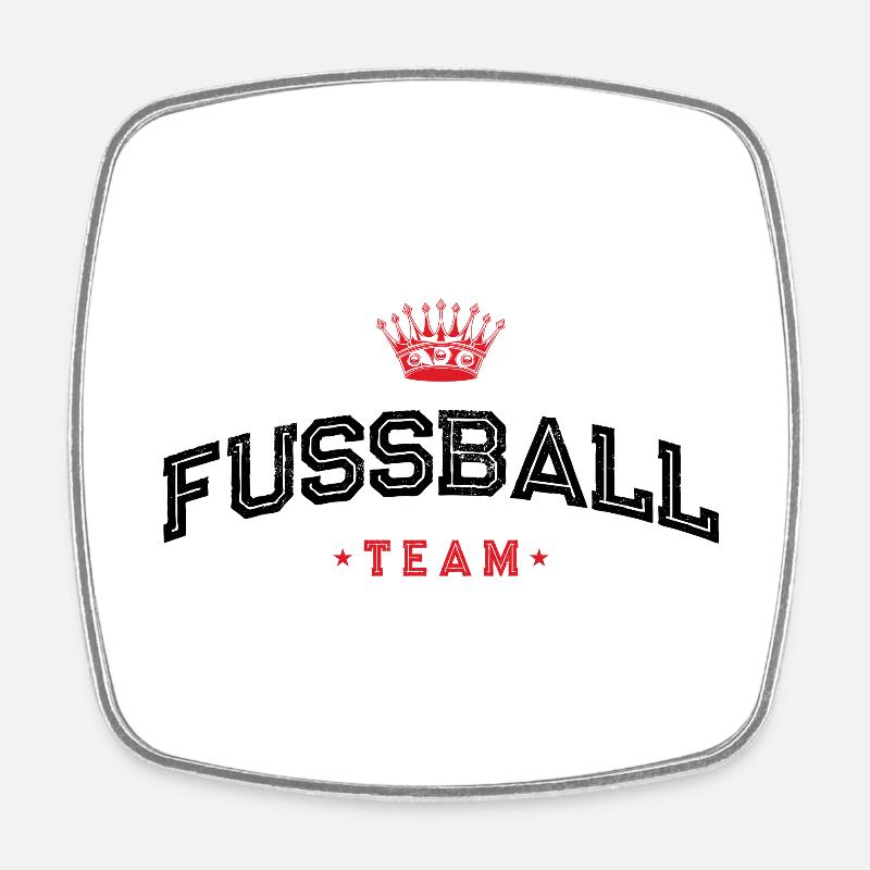Fussball Team - Viereckiger Kühlschrankmagnet - Weiß