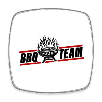 Barbecue Grill Bbq Team - Square fridge magnet - white - Front