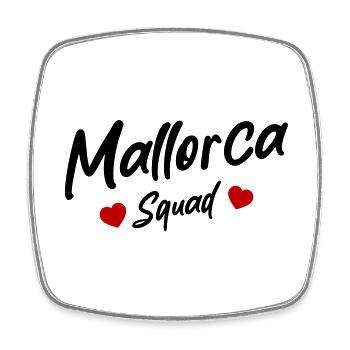 Mallorca Squad Heart - Square fridge magnet - white - Front