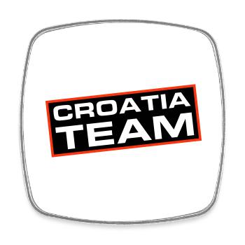 Croatia Team - Viereckiger Kühlschrankmagnet - Weiß - Vorne